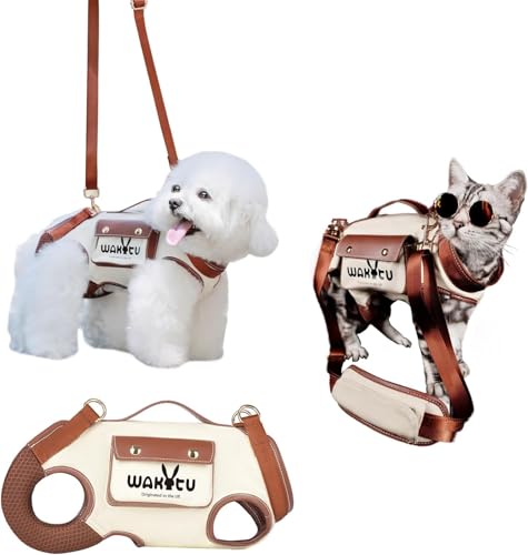 wakytu Animal Harness in Small(4-8 LBS), 1.0 White
