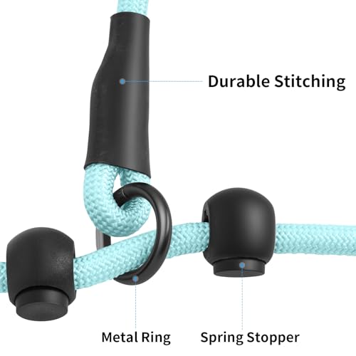 kazazoo Leash in Adjustable, 5.5ft to 8.5ft, Blue Leopard