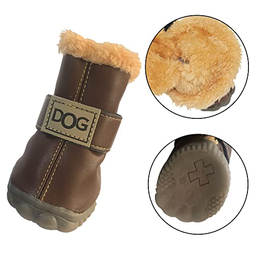 WINSOON Paw Hoof Protector in Size 1, Dark Brown