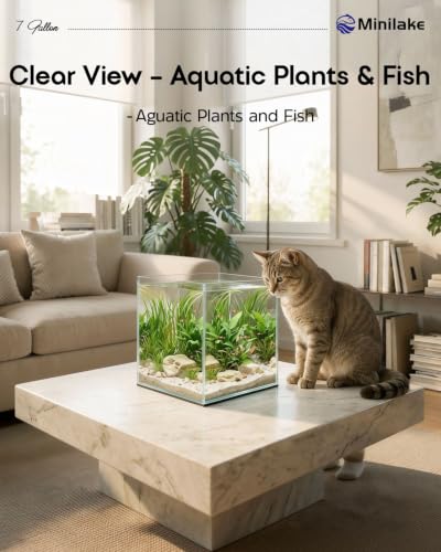 minilake Vivarium in 7 Gallon Cube, Transparent