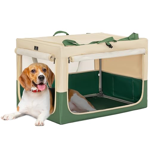 A 4 Pet Animal Cage in 30.0"L x 20.0"W x 19.0"H, Green+Beige