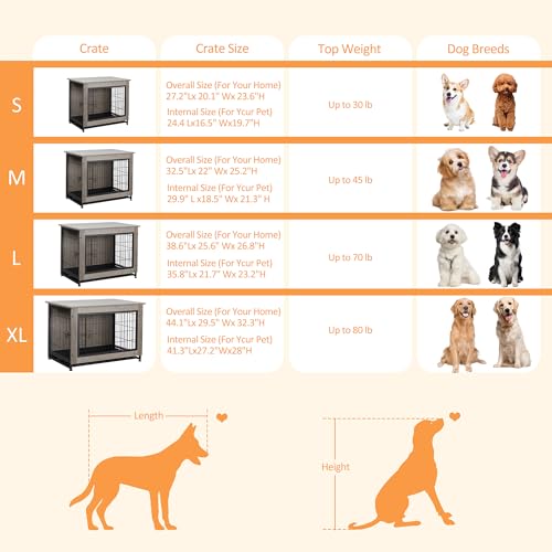Shintenchi Animal Cage in 32.5"L x 22"W x 25.2"H, Grey