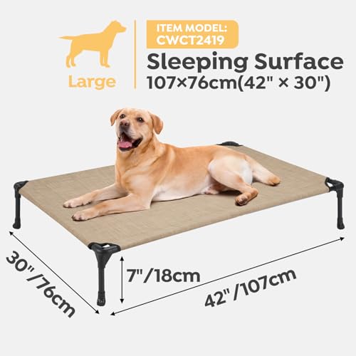 Veehoo Pet Bed Mat in 42.0"L x 30.0"W x 7.0"Th, 2Packs- Beige Coffee