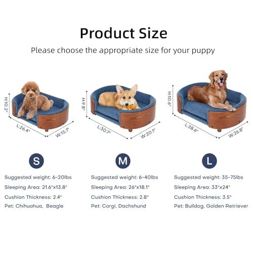 Trygoal Pet Bed Mat in 26.38, Dark Blue & Walnut