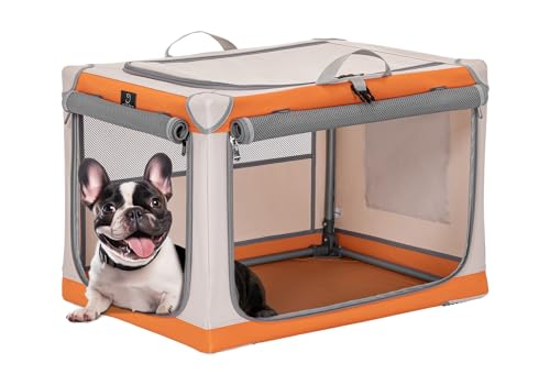 A 4 Pet Animal Cage in 26.0"L x 19.0"W x 18.0"H, Orange+Beige