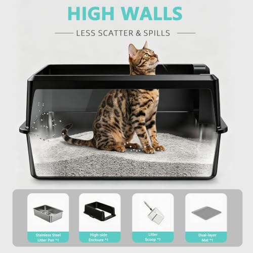 WoofiGo Litter Box in XL Extra Large, 23 - Black (Pack of 1)