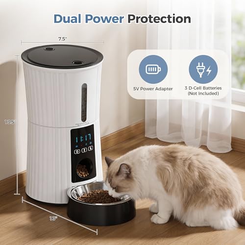 DUMOS Pet Feeder in 4L-WiFi, Modern White