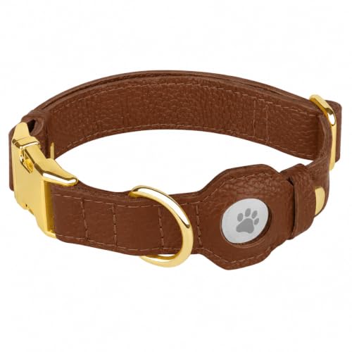 BUDKAS Animal Collar in XS, 9"-12" Neck Fit, Brown