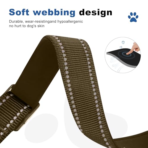 GDLKPS Animal Collar in XS:3/4" Wide for 11.5"-13.5" Neck, Army Green