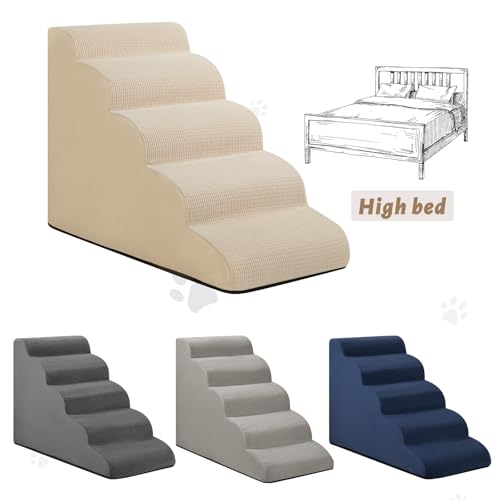 aodisman Animal Stair in Standard 5-Step 22.2"H, Beige