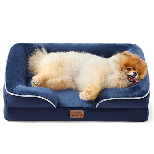 Bedsure Pet Bed Mat in 24"l X 18"w X 6"th, Blue Navy