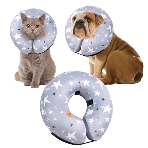 Cneo Animal Recovery Collar Cone in S（neck 4"-7"）, Grey
