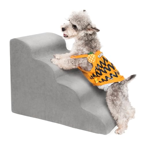 MEWANG Animal Stair in 4 steps: 23.94''L×14.96''W×18.27''H, Round Corner