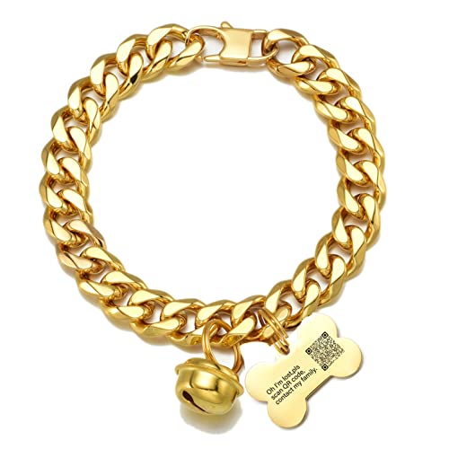 Abaxaca Animal Collar in Kitten Neck 6"-8", Yellow,Blue,Golden,Gray,Gold,White