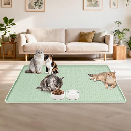 Lanstics Pet Placemat in 42"L x 29"W, Beige