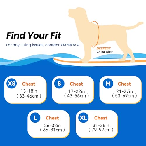 AMZNOVA Pet Apparel in XS: 13-18in (Chest Girth), Bright Orange