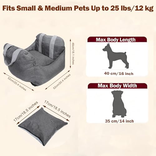 BJOP Pet Seat in Small, Grey