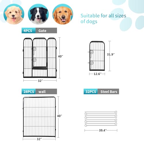 FDW Pet Playpen in Black