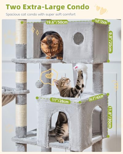 Taoqimiao Pet Activity Structure in 76 inch, Light Gray