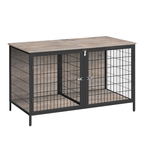 MAHANCRIS Animal Cage in 43.3"L x 21.7"W x 26.4"H, Greige