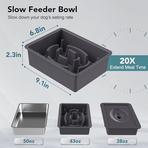 UPSKY Pet Feeder in D-3 in 1 (Grey)