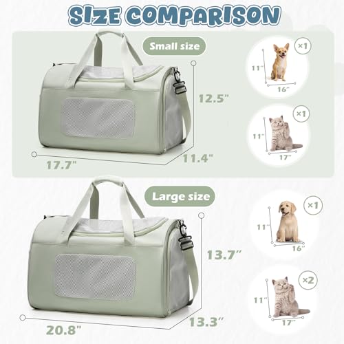 WEPLAN Animal Carrier in 17.7"L x 11.4"W x 12.5"H, A-Medium-Green