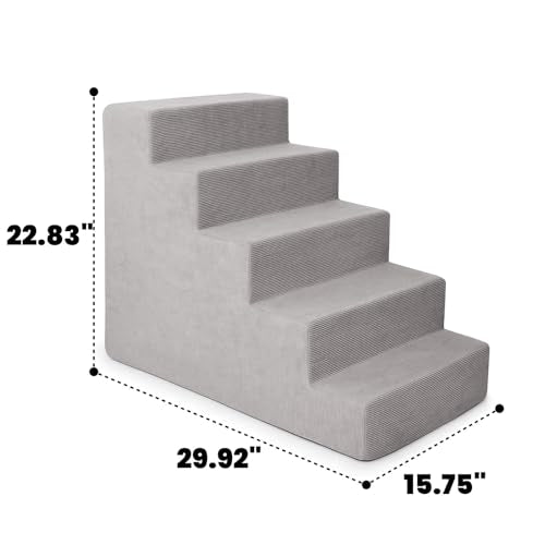 MEWANG Animal Stair in 5 steps: 29.92''L×15.75''W×22.83''H, Square Corner