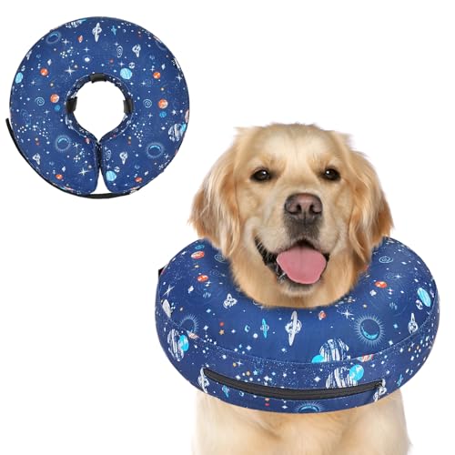 Supet Animal Recovery Collar Cone in L(Neck 12"-16"), Star