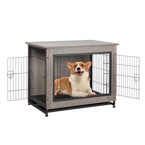 Shintenchi Animal Cage in 32.5"L x 22"W x 25.2"H, Grey