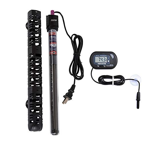 MQ Thermometer in 200W for 15-40 Gallon, Black