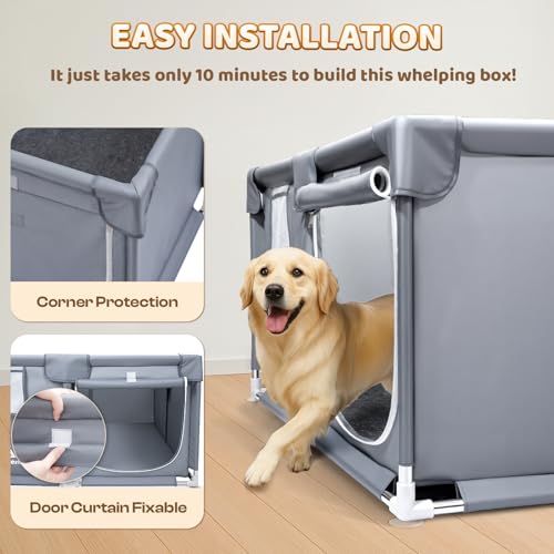 Pawtenda Pet Playpen in gray
