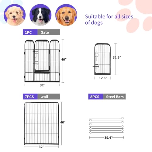 FDW Pet Playpen in Black