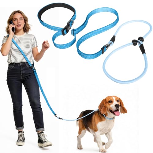 kazazoo Leash in Adjustable (5.5ft to 8.5ft), Light Blue