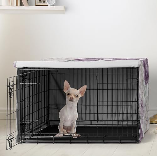 Sweet Jojo Designs Animal Cage in 24.0"L x 20.0"W x 18.5"H, Purple and Ivory Peony
