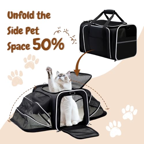 Srinlon ㅤ Animal Carrier in 18.0"L x 11.0"W x 11.0"H, Black