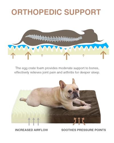 KSIIA Pet Bed Mat in 23.0"L x 17.0"W x 3.0"Th, Brown