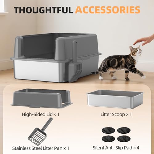 WoofiGo Litter Box in X-Large, 3 - Light Gray (Pack of 1)