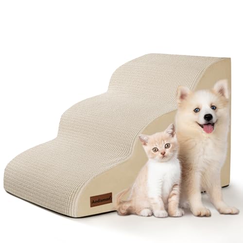 aodisman Animal Stair in Standard 3-Step 15.7"H, Beige