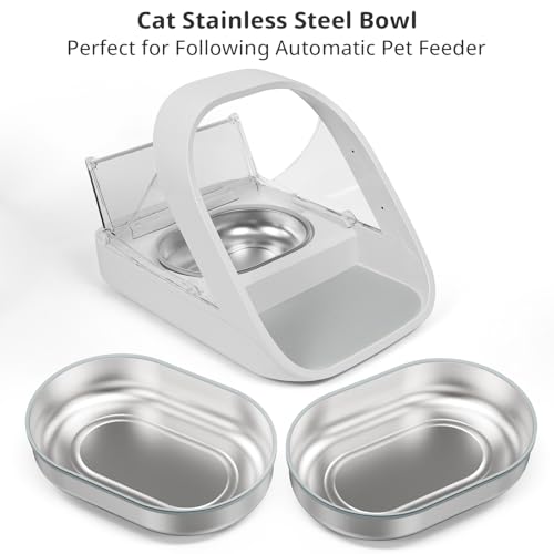 Baofum Pet Feeder in Silver Bowls