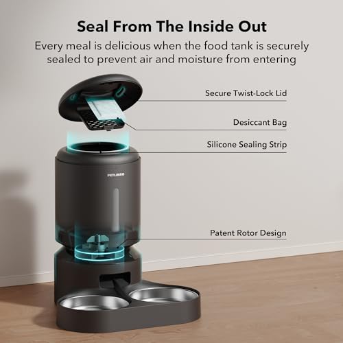 PETLIBRO Pet Feeder in Dual Tray with WiFi, Black
