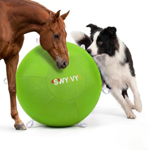 SWYIVY Recreation Ball in 25", Green Straps Ball Cover with Ball