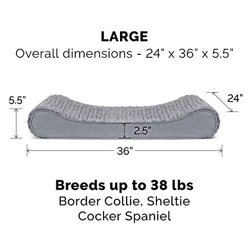 Furhaven Pet Bed Mat in Large, Ultra Plush (Gray)
