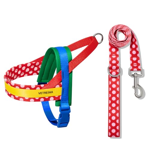 VETRESKA Animal Harness in L(Chest: 27.2"-37"), Chroma Red