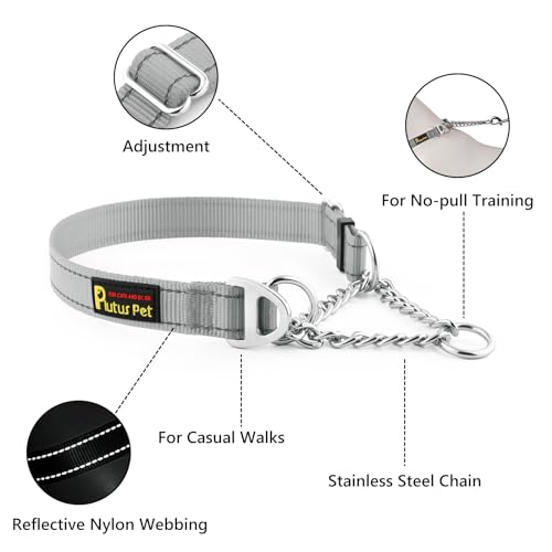 PLUTUS PET Animal Collar in Small, Gray