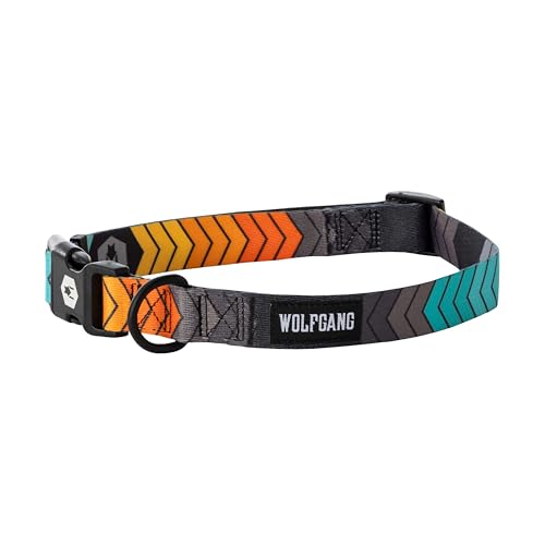 Wolfgang Man & Beast Animal Collar in Small (5/8 Inch x 8-12 Inch), ChevTech Print