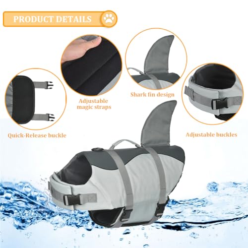 Doglay Pet Apparel in Small, Grey-Shark