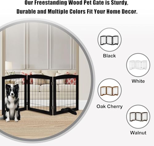 LZRS Temporary Gate in 30"Height-3 Panel, Black