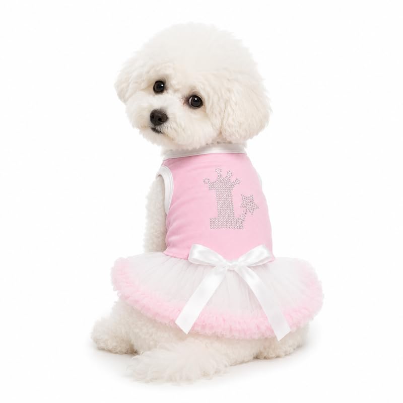Petitebella Pet Apparel in X-Small, Pink/Beige