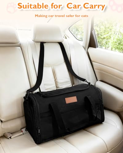 Petux Animal Carrier in 17.0"L x 11.0"W x 9.5"H, Black