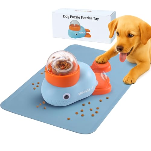 Star&Mi Pet Feeder in Whale-Blue With Mat